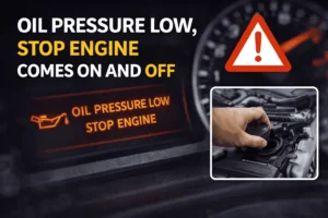 Oil Pressure Low, Stop Engine Comes On and Off