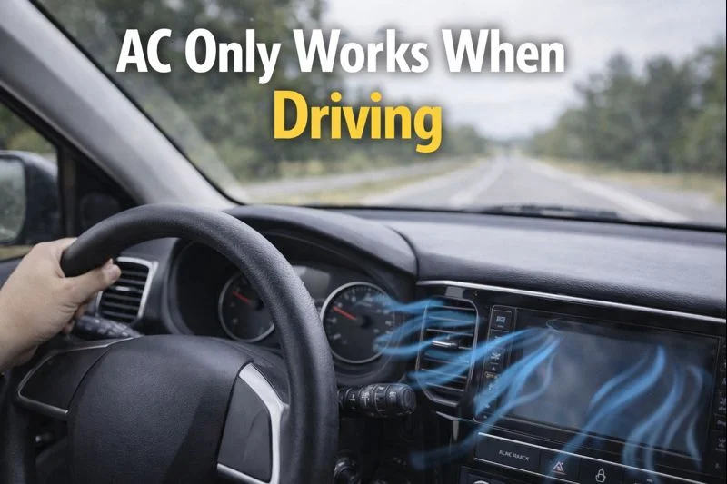 Read more about the article AC Only Works When Driving: Causes, Meaning, And Proper Fixes