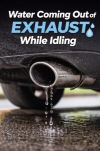 water coming out of exhaust while idling