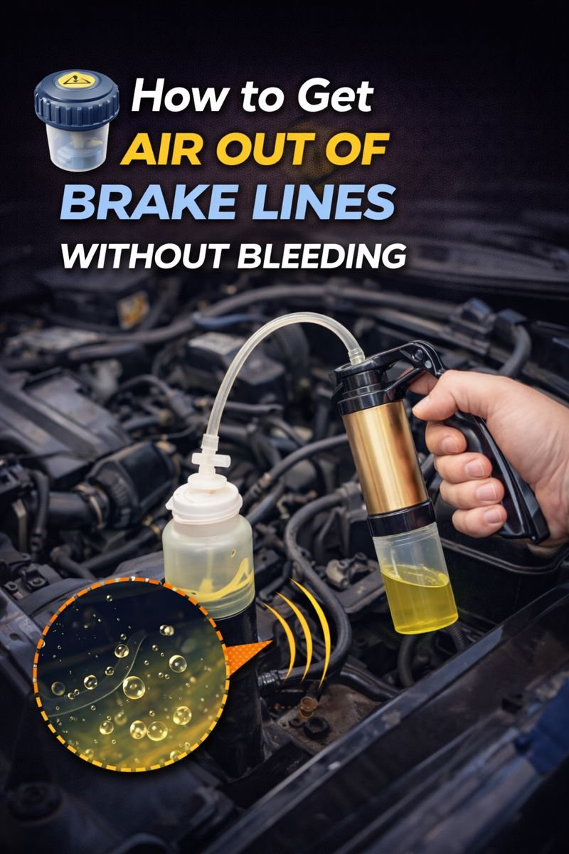 how to get air out of brake lines without bleeding