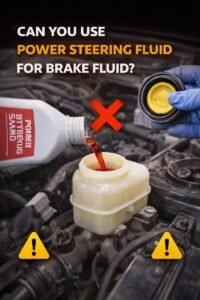 can you use power steering fluid for brake fluid