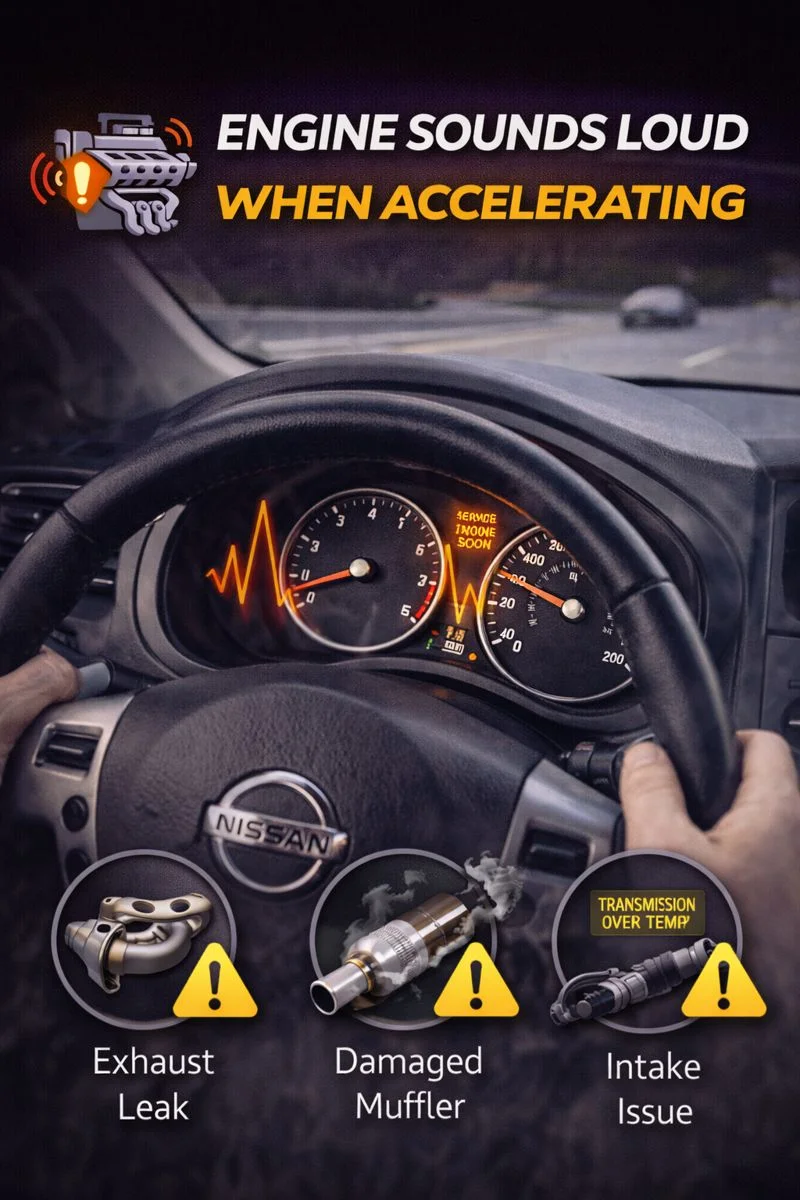 Read more about the article Engine Sounds Loud When Accelerating: Causes, Meaning, And Fixes
