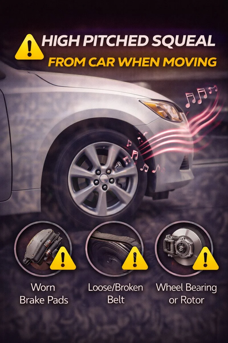 Read more about the article High Pitched Squeal From Car When Moving: Causes And Fixes