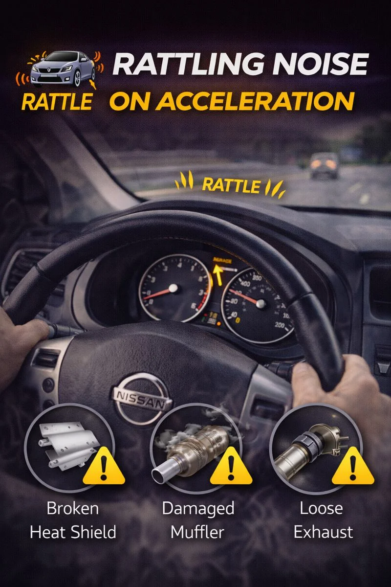 Read more about the article Rattling Noise On Acceleration: Causes, Meaning, And Proper Fixes