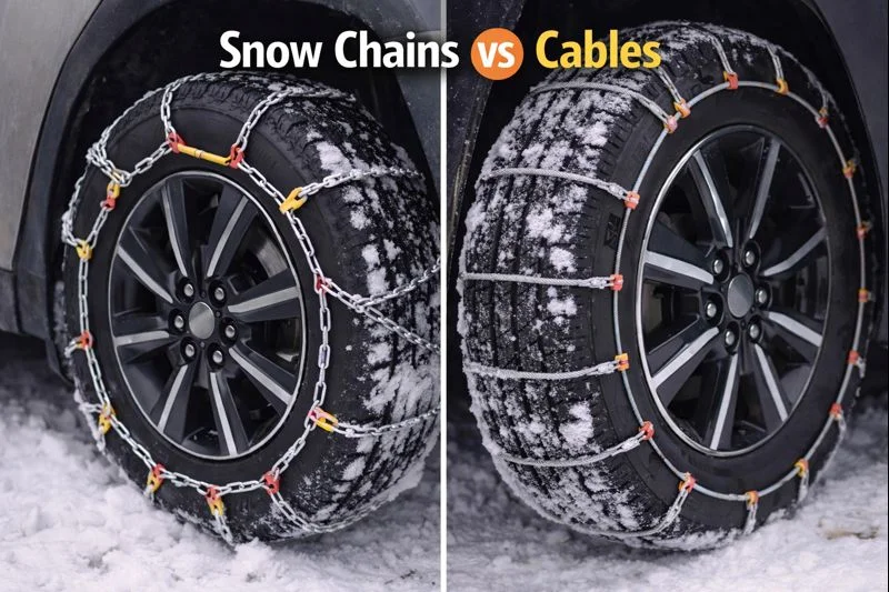 Read more about the article Snow Chains Vs Cables: A Detailed Comparison For Real-World Winter Use