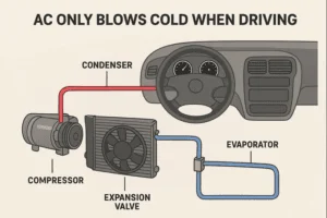 Read more about the article AC Only Blows Cold When Driving Causes And Fixes